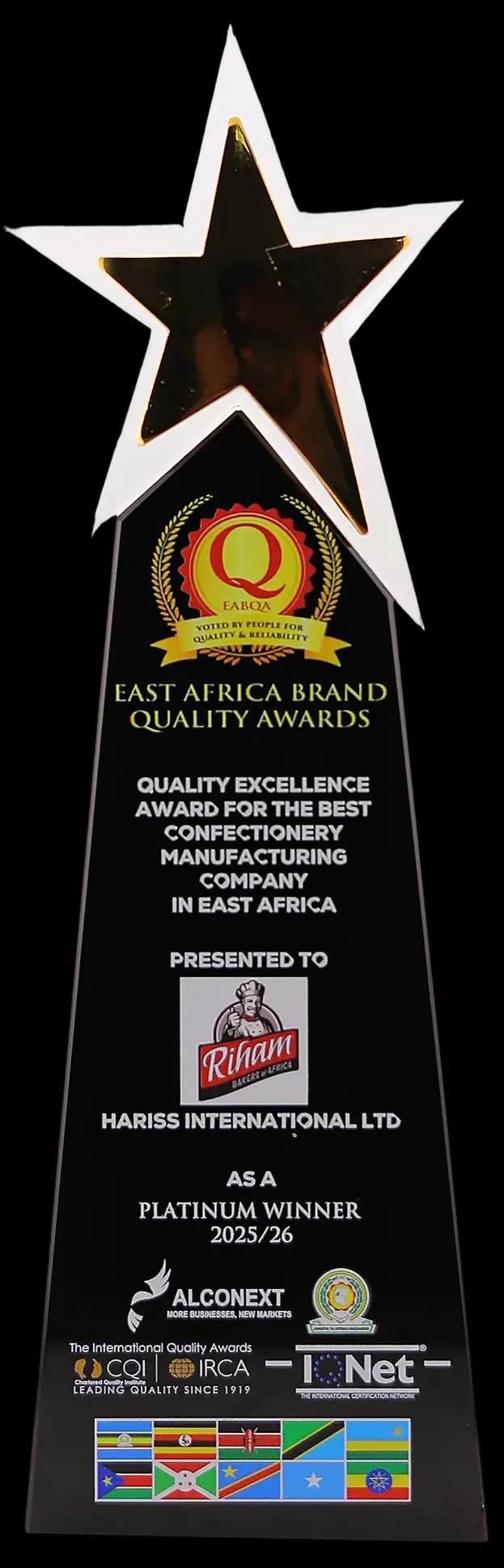 Riham East Africa Brand Quality Award - 2025/2026